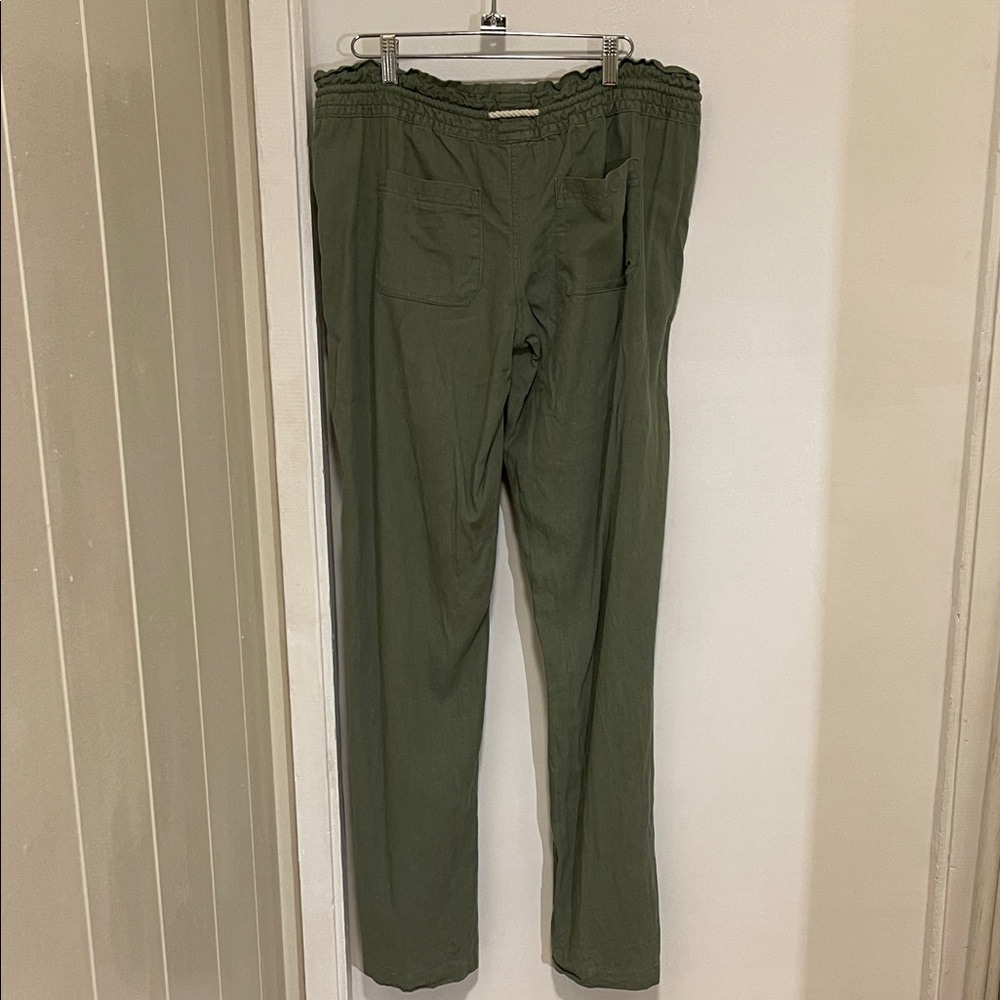 Roxy Olive Green Drawstring Pant - image 2
